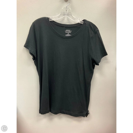 Top Short Sleeve Basic By Banana Republic In Black, Size: L