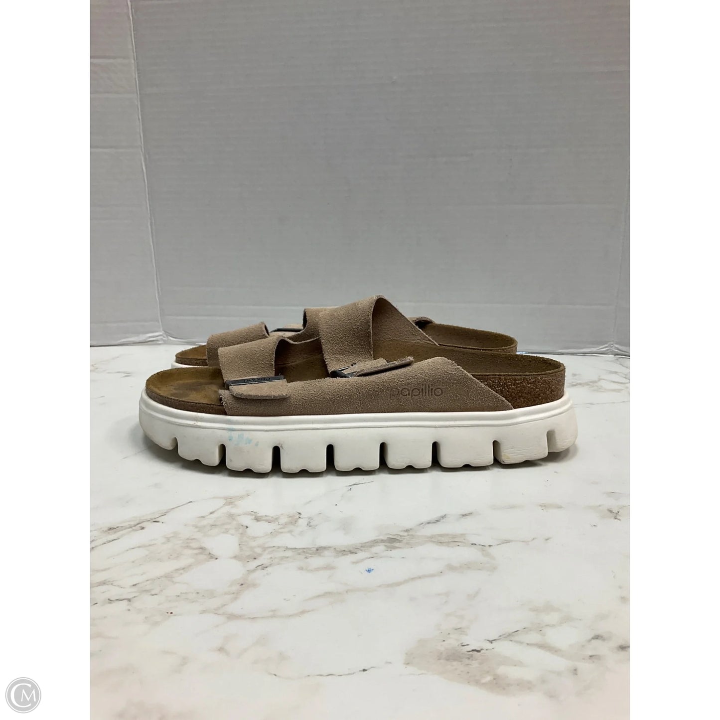 Sandals Heels Platform By Cmc In Tan, Size: 9