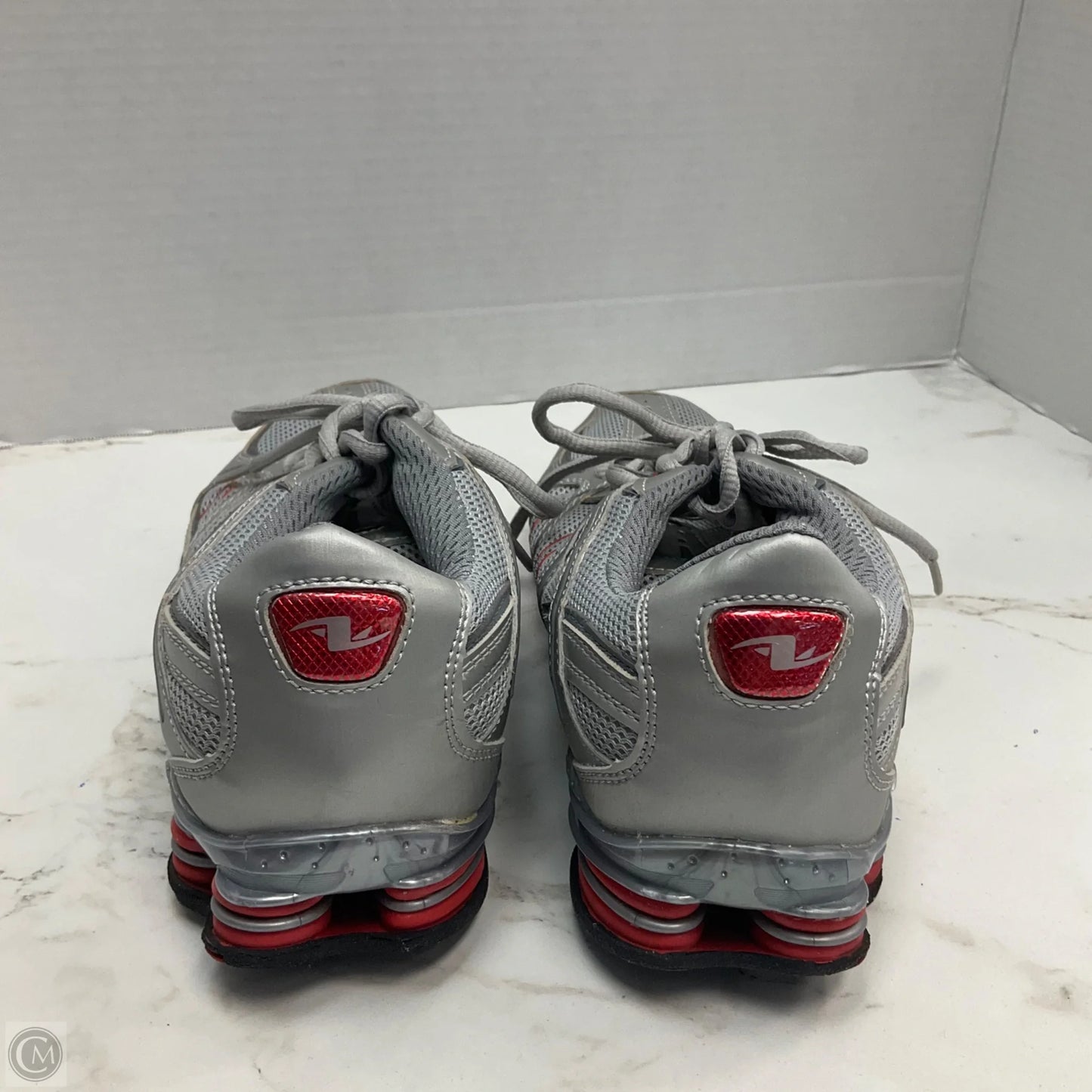 Shoes Athletic By Athletic Works In Silver, Size: 10