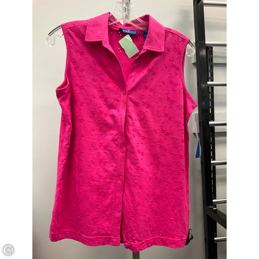 Top Sleeveless By Karen Scott In Pink, Size: S