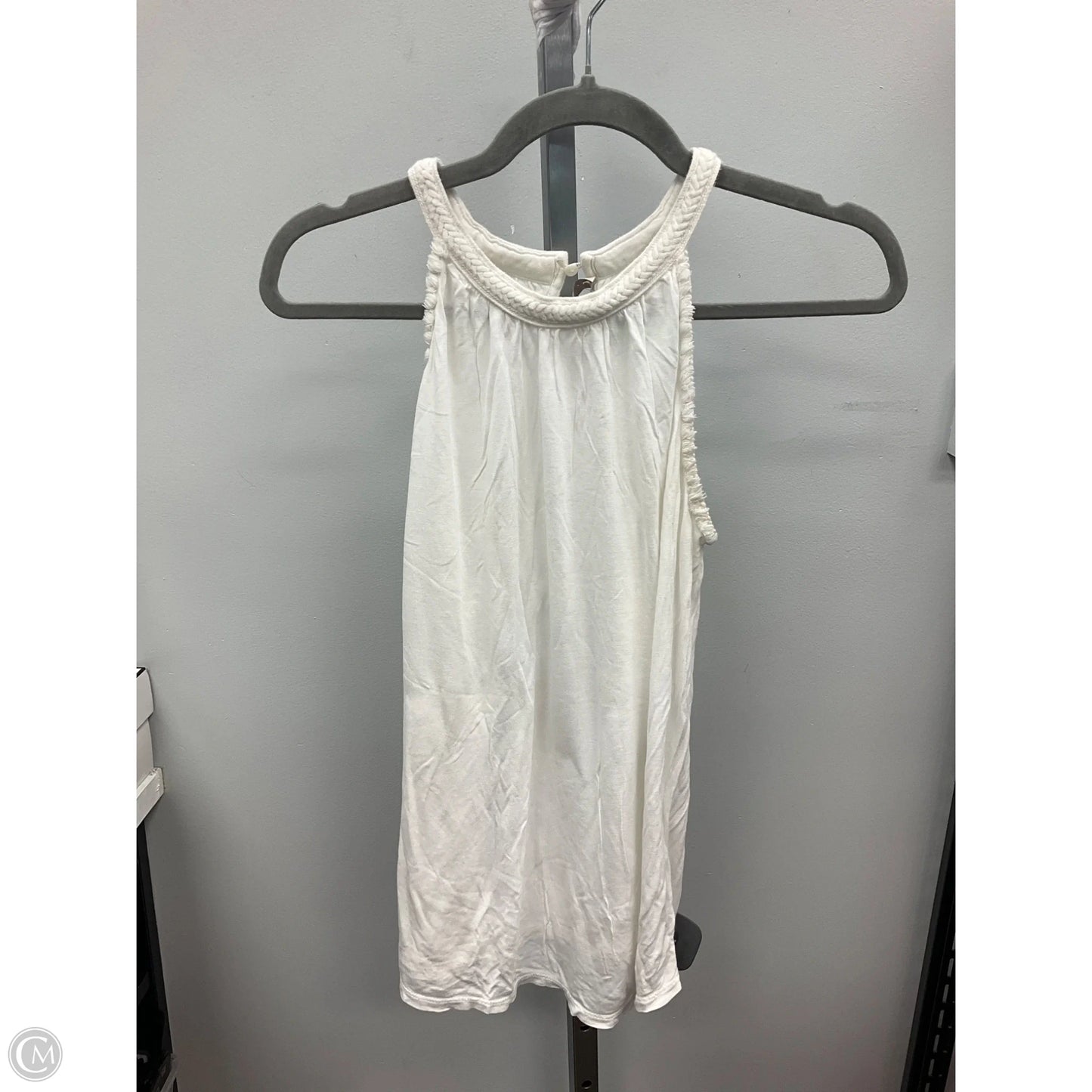 Top Sleeveless By Loft In White, Size: S