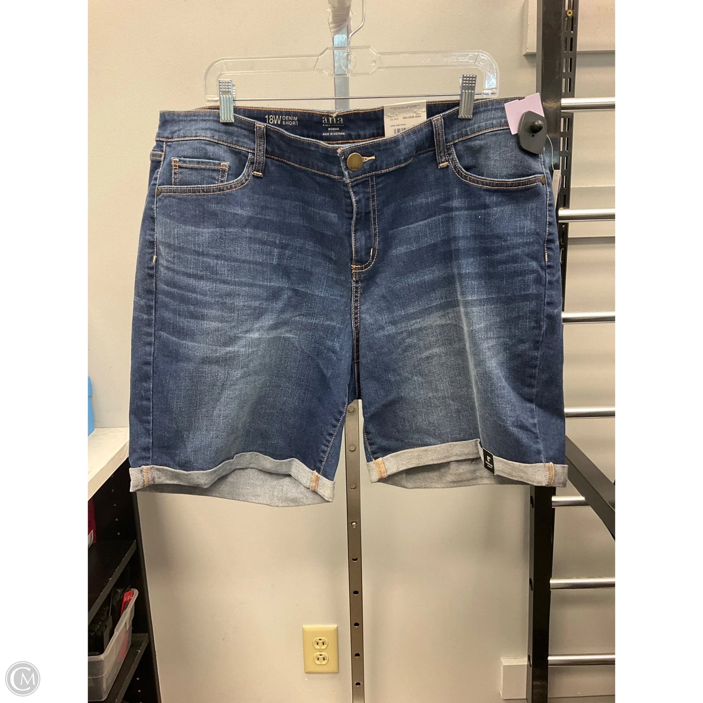 Shorts By Ana In Blue Denim, Size: 18
