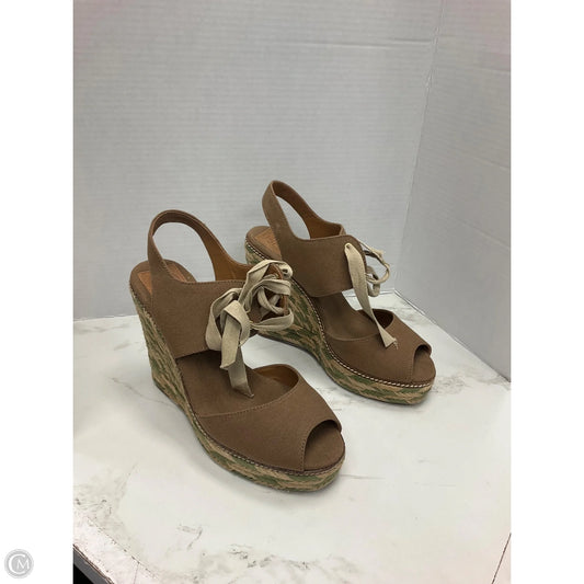 Sandals Designer By Tory Burch In Brown & Green, Size: 11