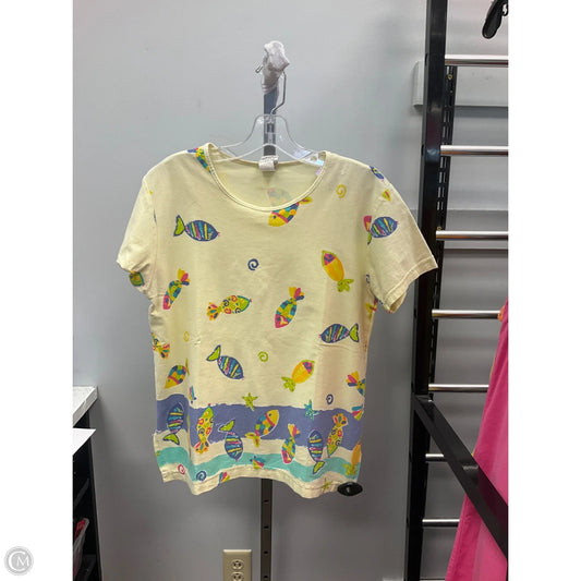 Top Short Sleeve By Cmc In Yellow, Size: M