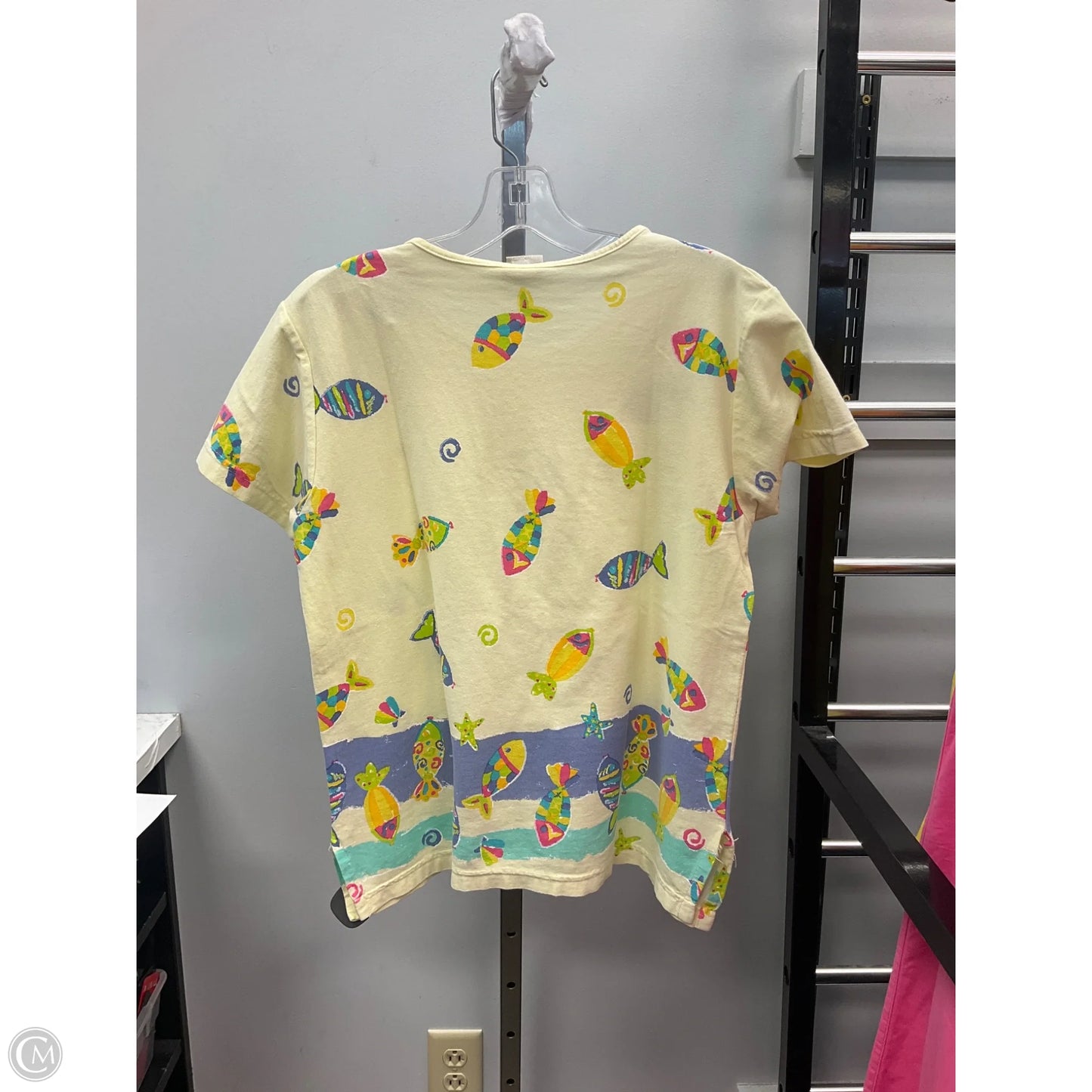 Top Short Sleeve By Cmc In Yellow, Size: M