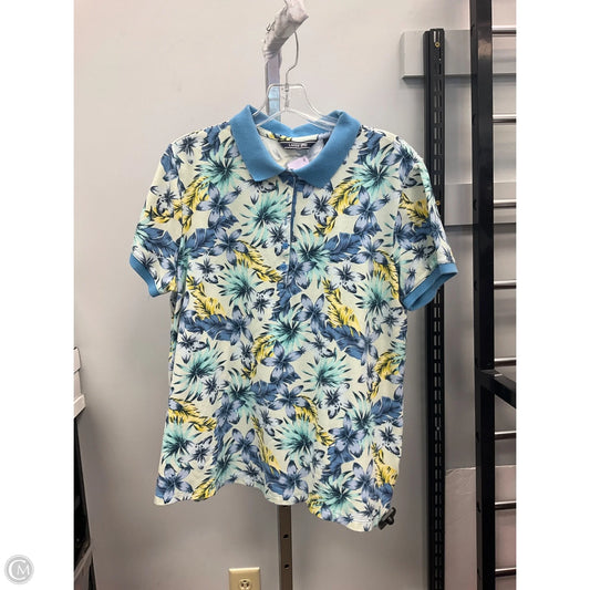 Top Short Sleeve By Lands End In Floral Print, Size: L