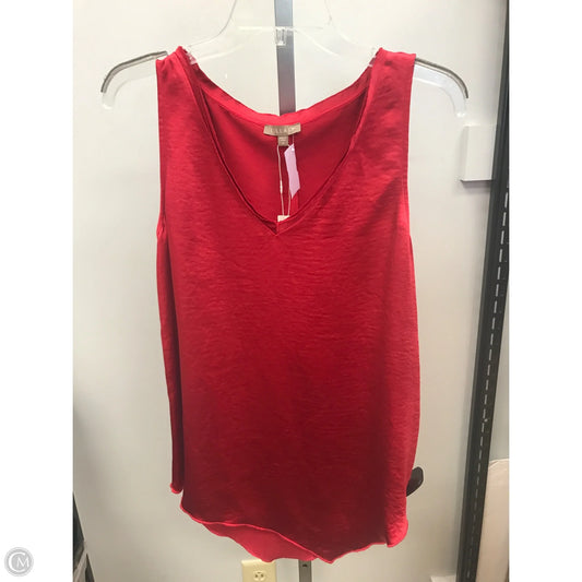 Top Sleeveless By Lilla P In Red, Size: S