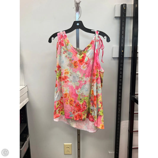 Top Sleeveless By Concepts In Multi-colored, Size: Xxl