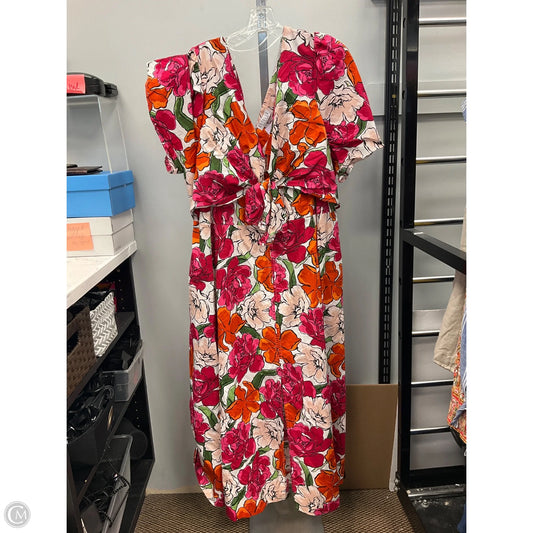 Dress Casual Short By Estelle In Floral Print, Size: 3x