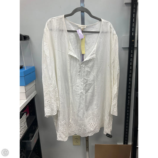 Top 3/4 Sleeve By Artisan Ny In White, Size: 3x