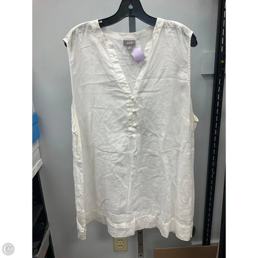 Top Sleeveless By J. Jill In White, Size: 3x