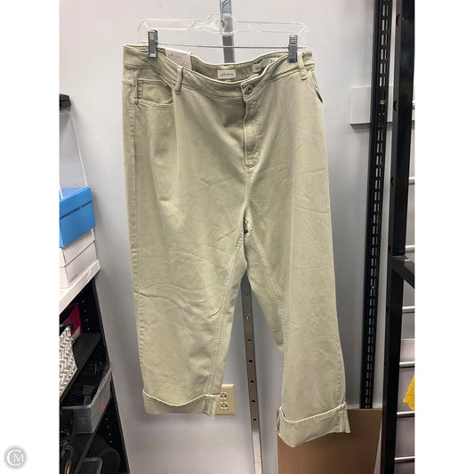 Jeans Cropped By J. Jill In Green, Size: 24