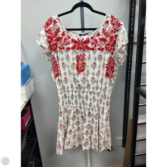 Dress Casual Short By Clothes Mentor In Floral Print, Size: Xxl