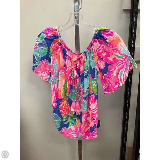 Top Short Sleeve Designer By Lilly Pulitzer In Multi-colored, Size: Xs