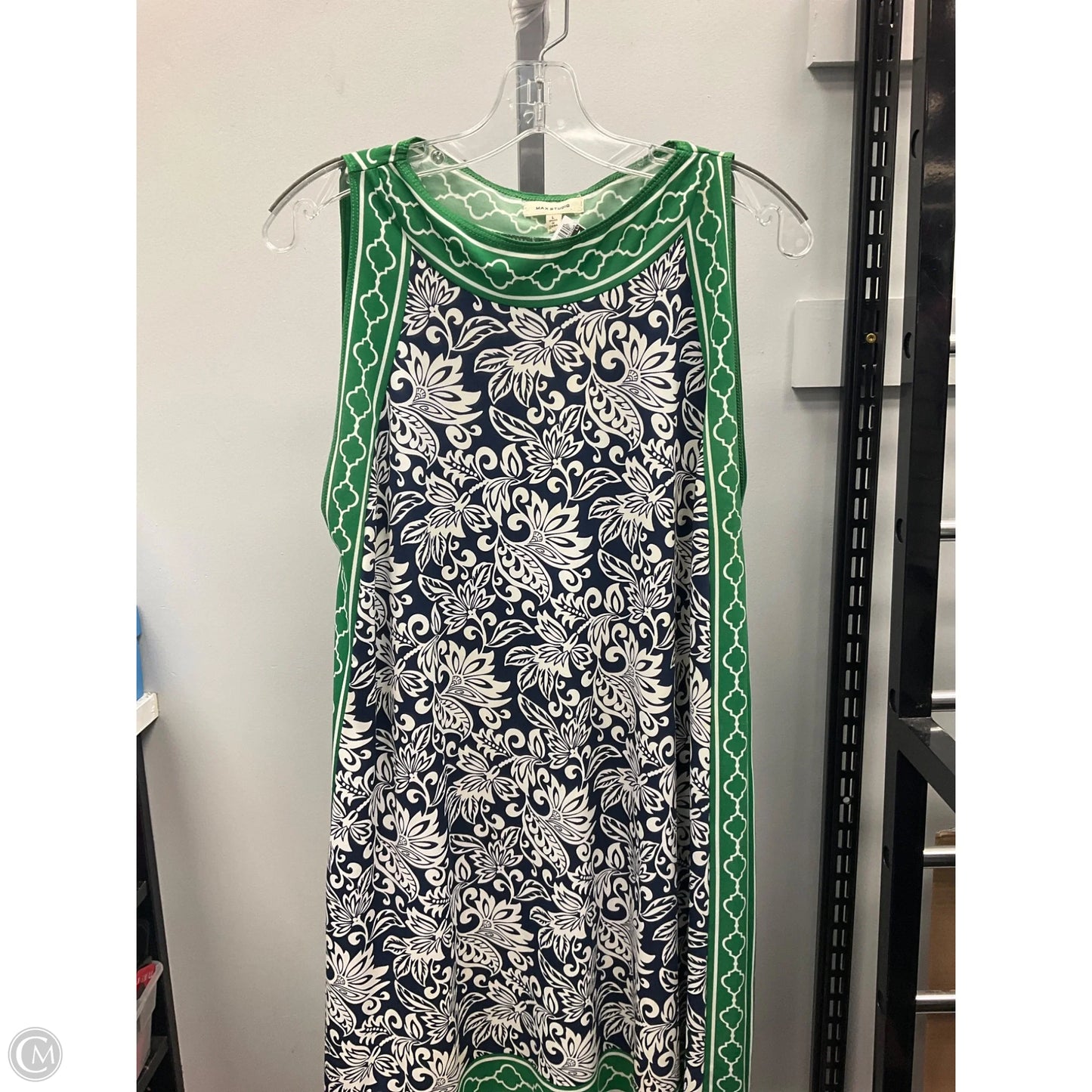 Dress Casual Short By Max Studio In Blue & Green, Size: L