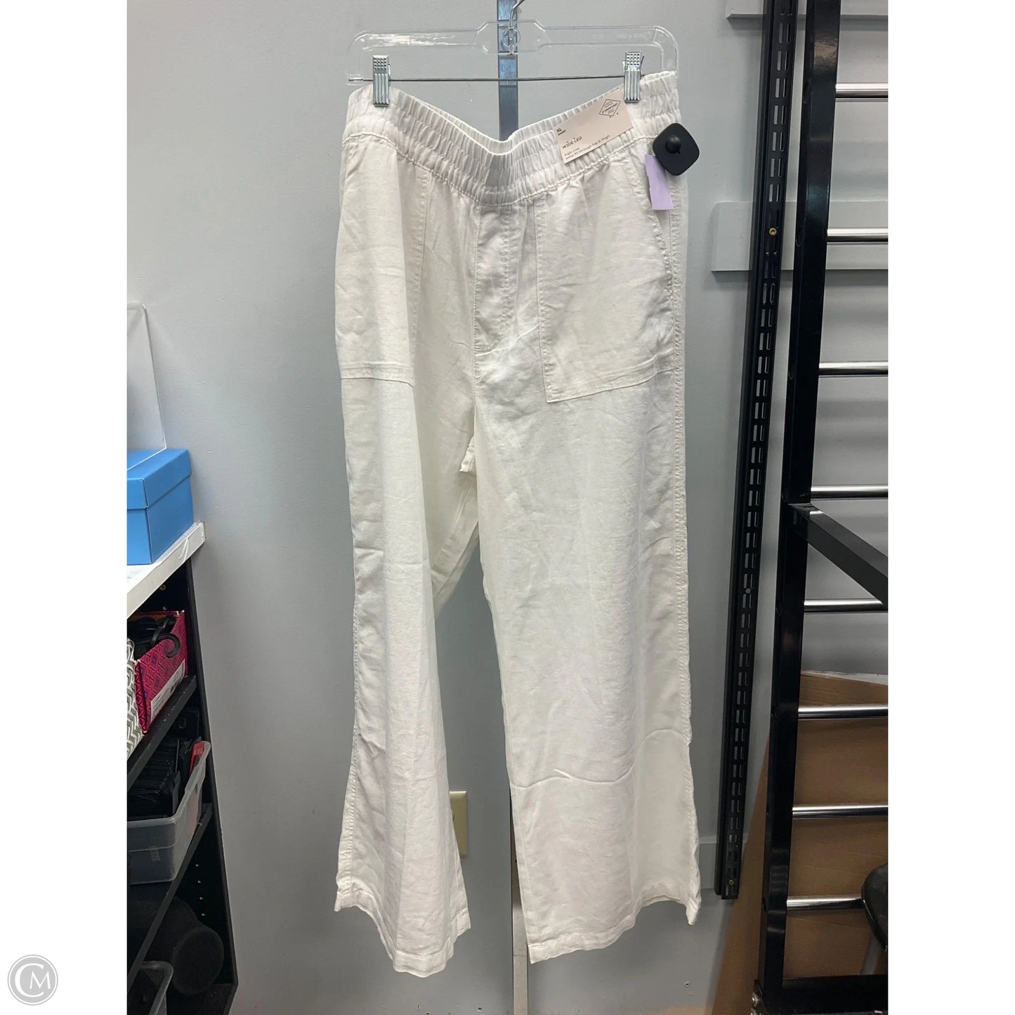 Pants Wide Leg By St Johns Bay In White, Size: Xlp