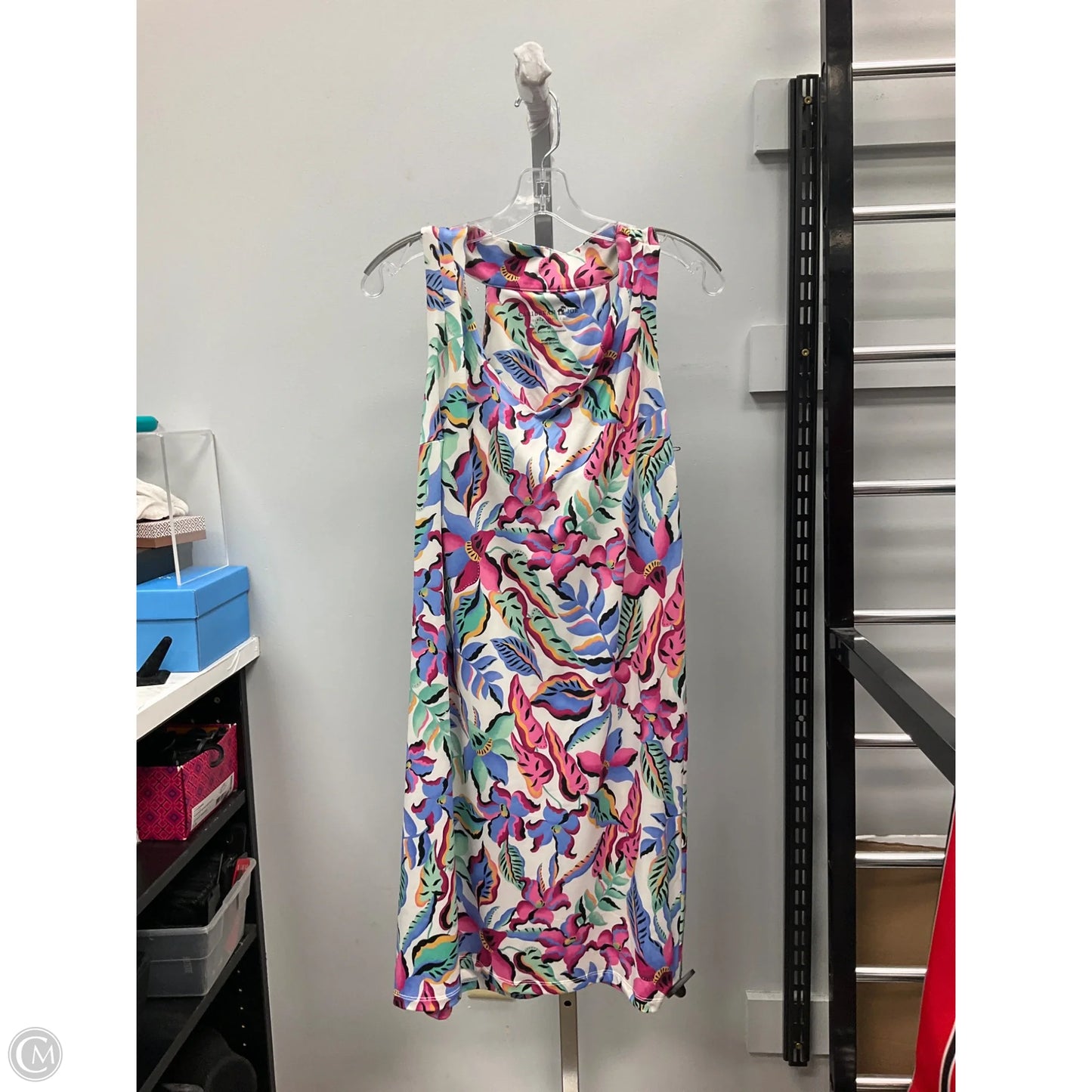 Dress Casual Short By Caribbean Joe In Floral Print, Size: M
