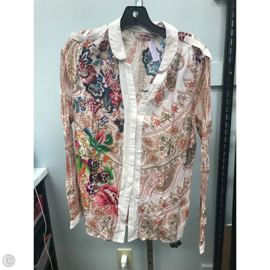 Blouse 3/4 Sleeve By Desigual In Multi-colored, Size: L