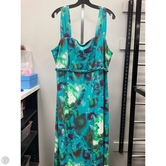 Dress Casual Maxi By Lane Bryant In Blue & Green, Size: 22