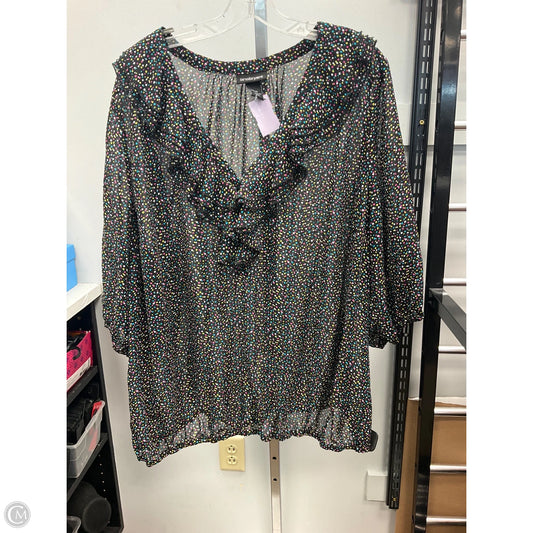 Top Short Sleeve By Lane Bryant In Polkadot Pattern, Size: 26