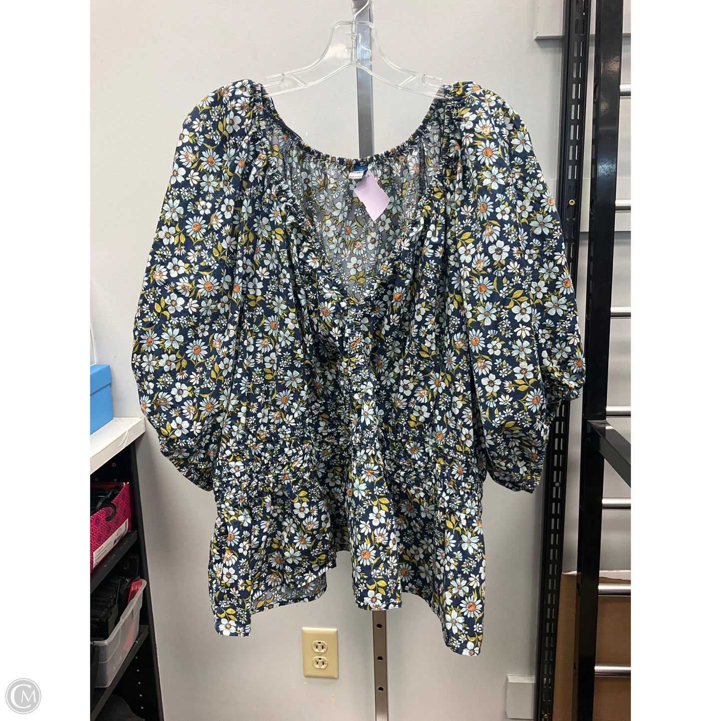 Top Short Sleeve By Old Navy In Floral Print, Size: 3x