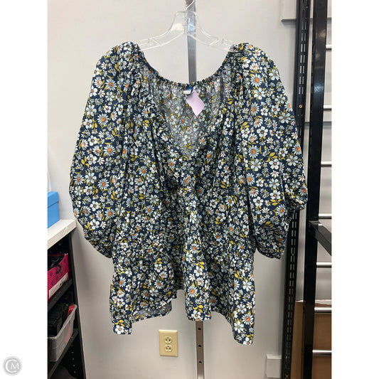 Top Short Sleeve By Old Navy In Floral Print, Size: 3x