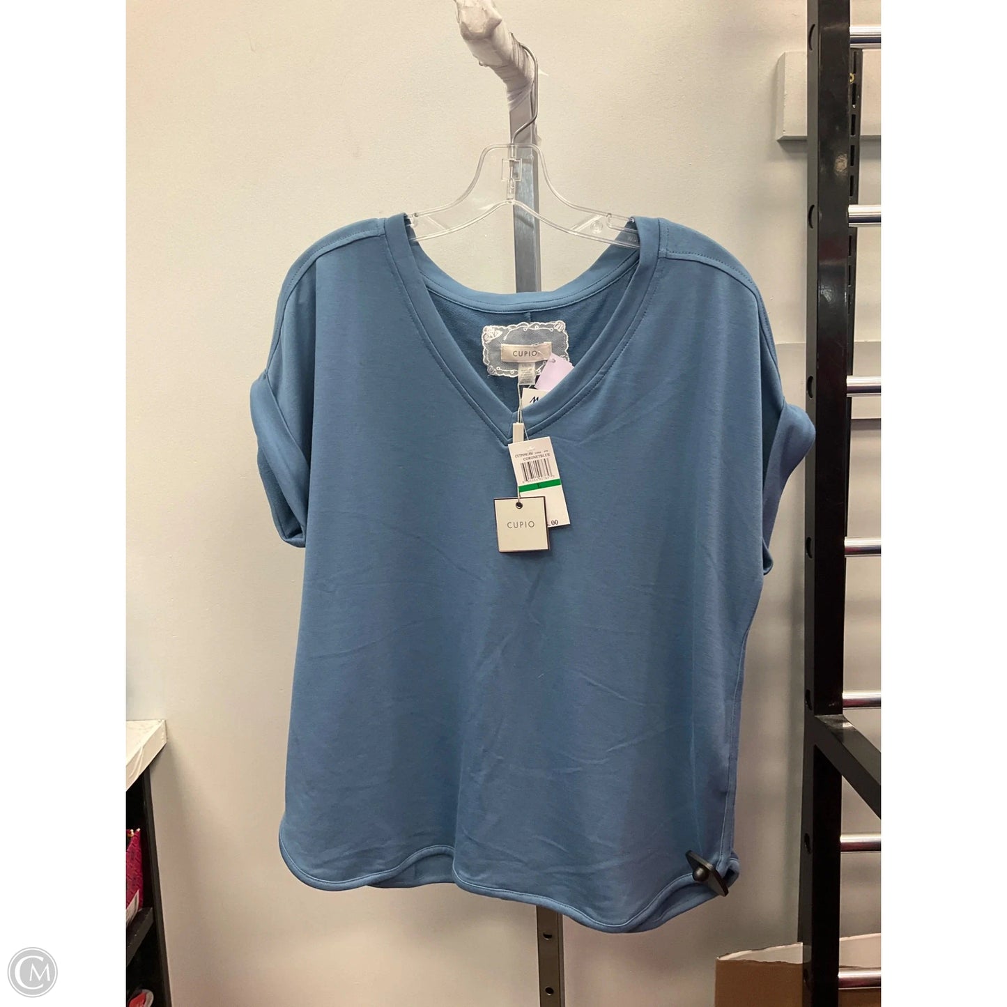 Top Short Sleeve By Cupio In Blue, Size: L