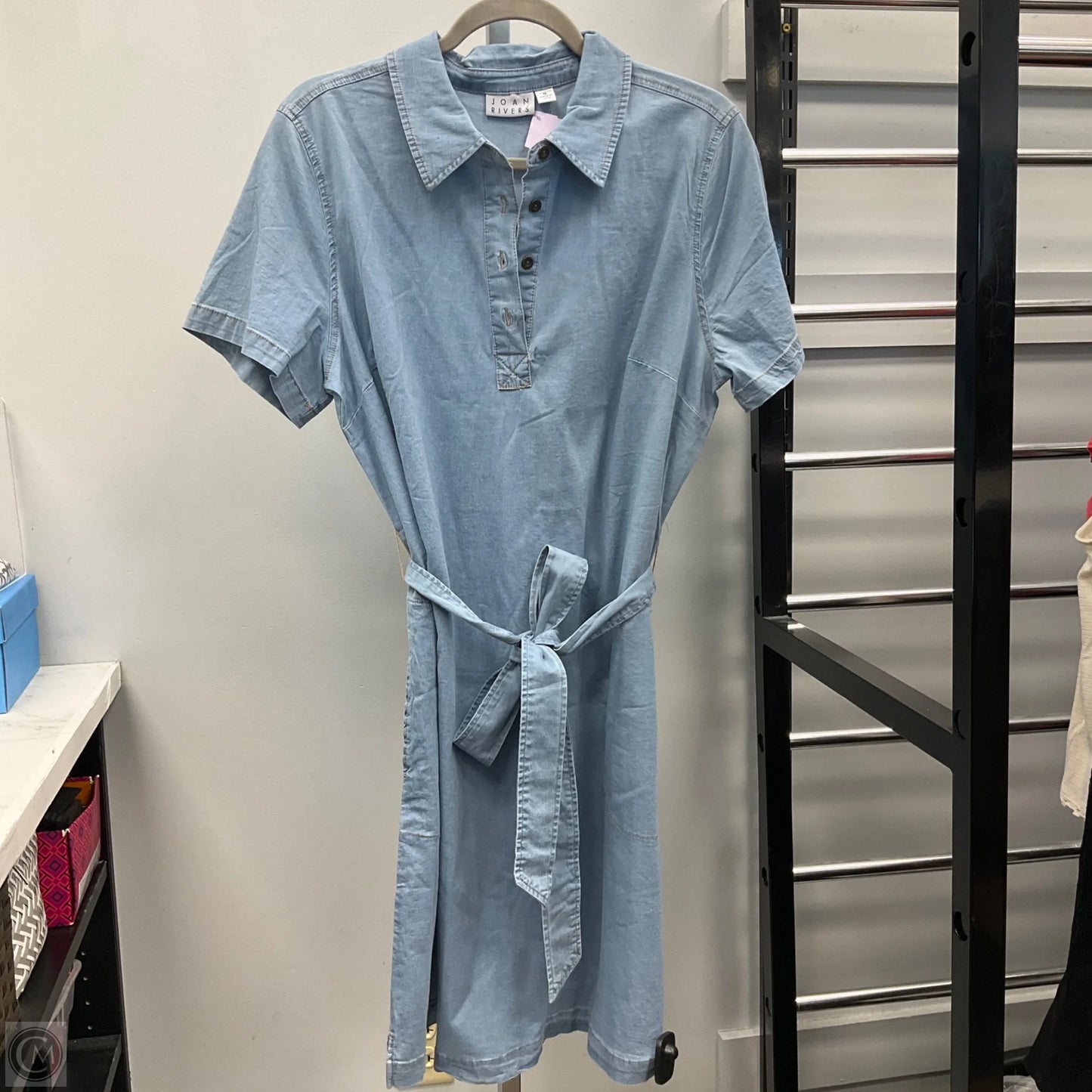 Dress Casual Short By Joan Rivers In Blue Denim, Size: M