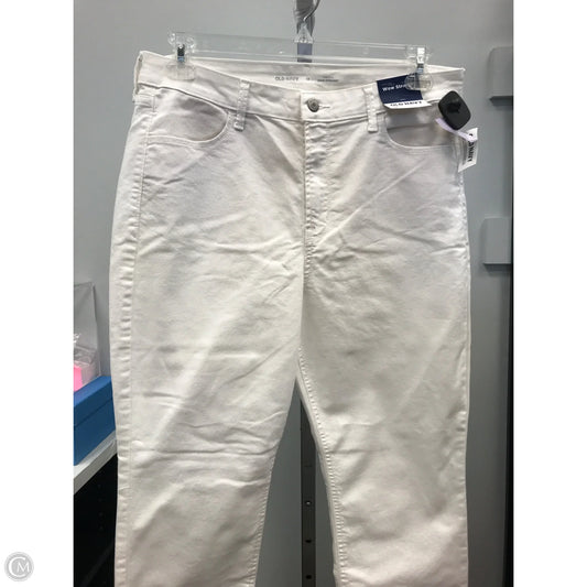 Jeans Straight By Old Navy In White Denim, Size: 14