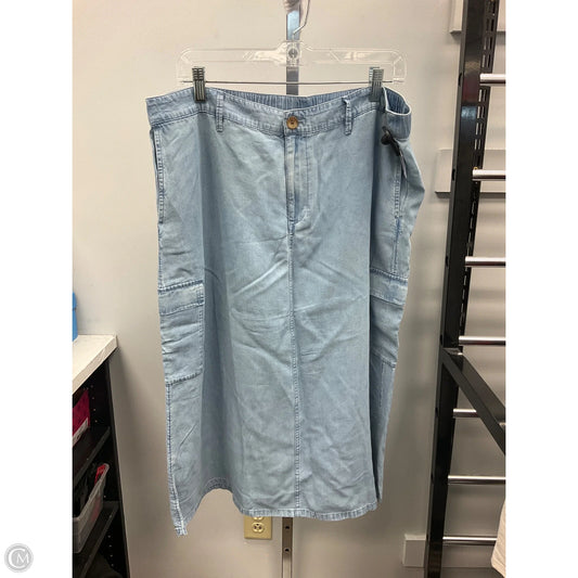 Skirt Midi By J. Jill In Blue Denim, Size: Lp