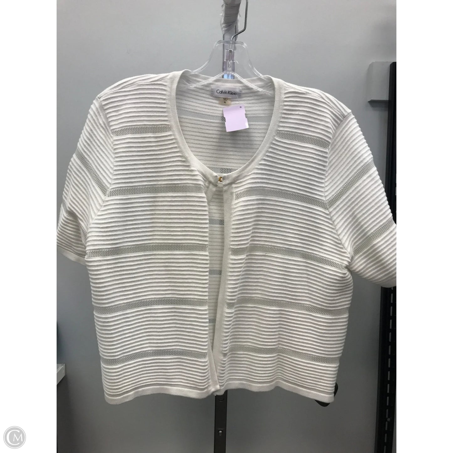 Cardigan By Calvin Klein In White, Size: Xl