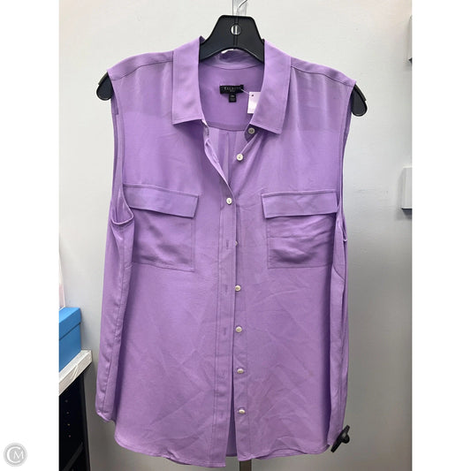 Blouse Sleeveless By Talbots In Purple, Size: 14p