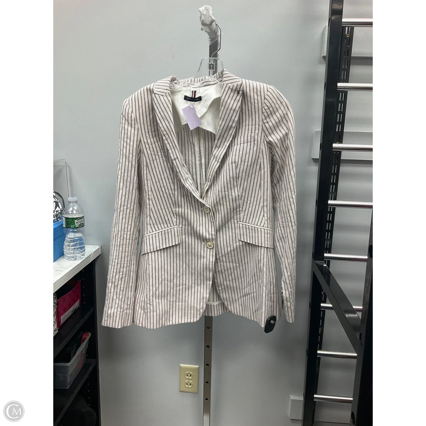 Blazer By Tommy Hilfiger In Striped Pattern, Size: 4
