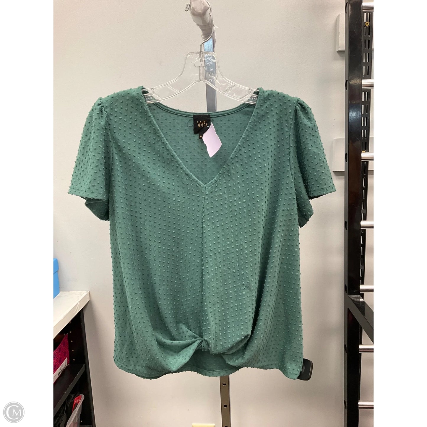 Top Short Sleeve By W5 In Green, Size: M