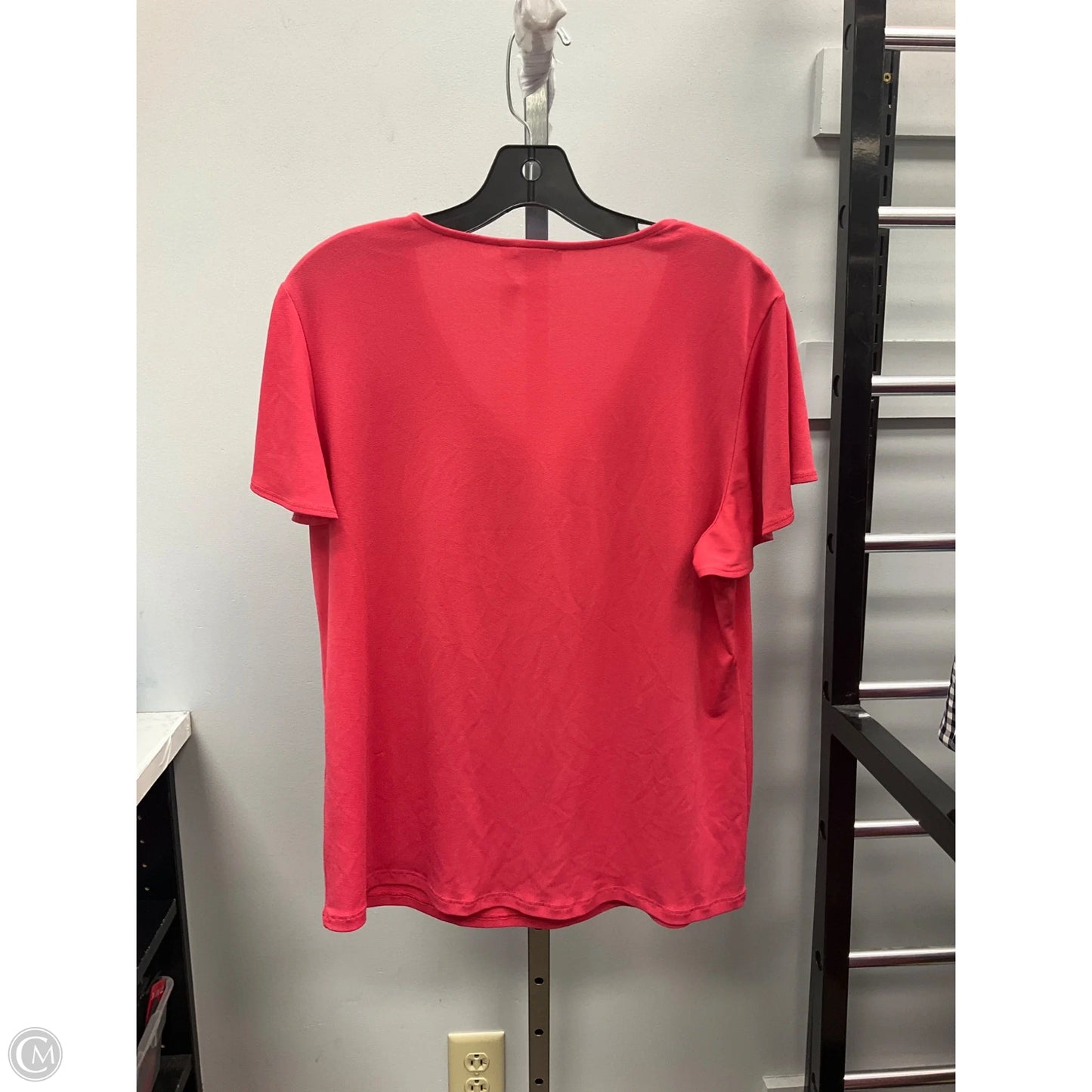 Top Short Sleeve By Adrianna Papell In Pink, Size: M