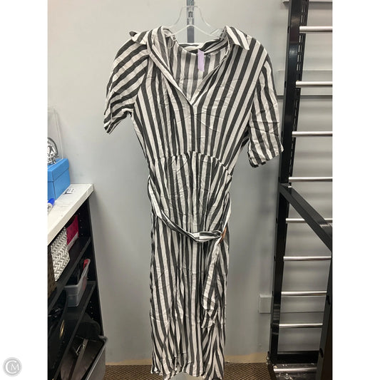 Dress Casual Midi By Tahari In Striped Pattern, Size: L