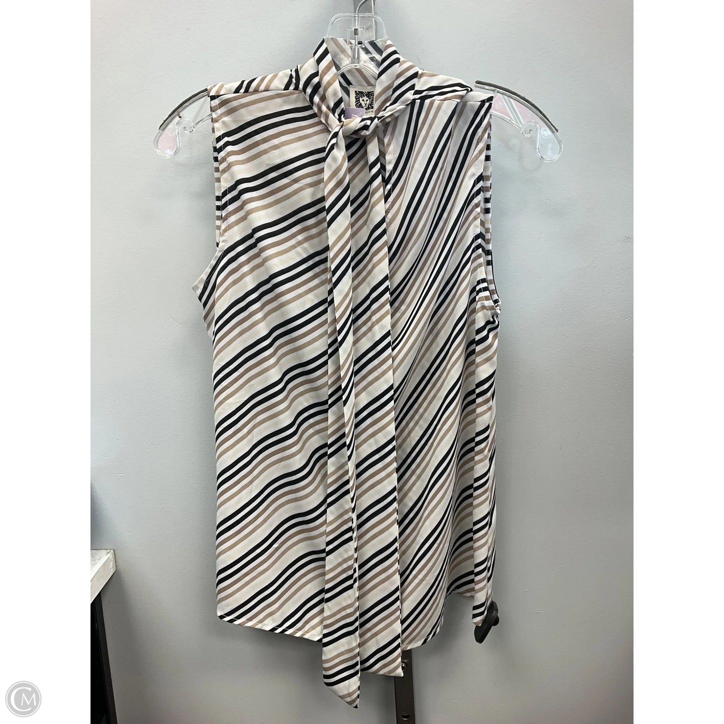 Top Sleeveless By Anne Klein In Striped Pattern, Size: S
