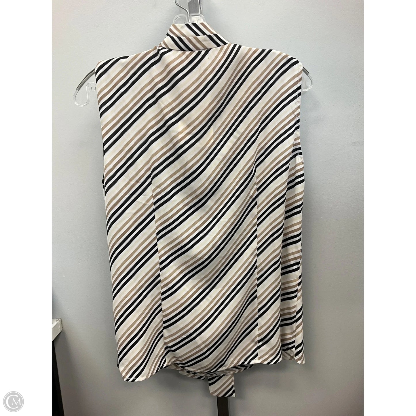 Top Sleeveless By Anne Klein In Striped Pattern, Size: S