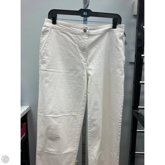 Jeans Wide Leg By Eileen Fisher In Ivory, Size: S