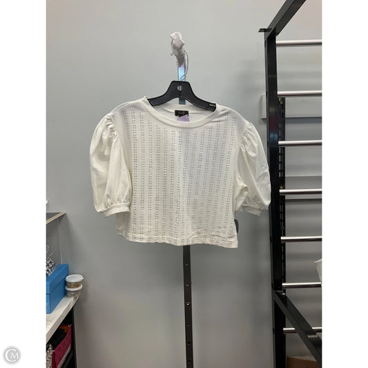 Top Short Sleeve By Ontwelfth In White, Size: M