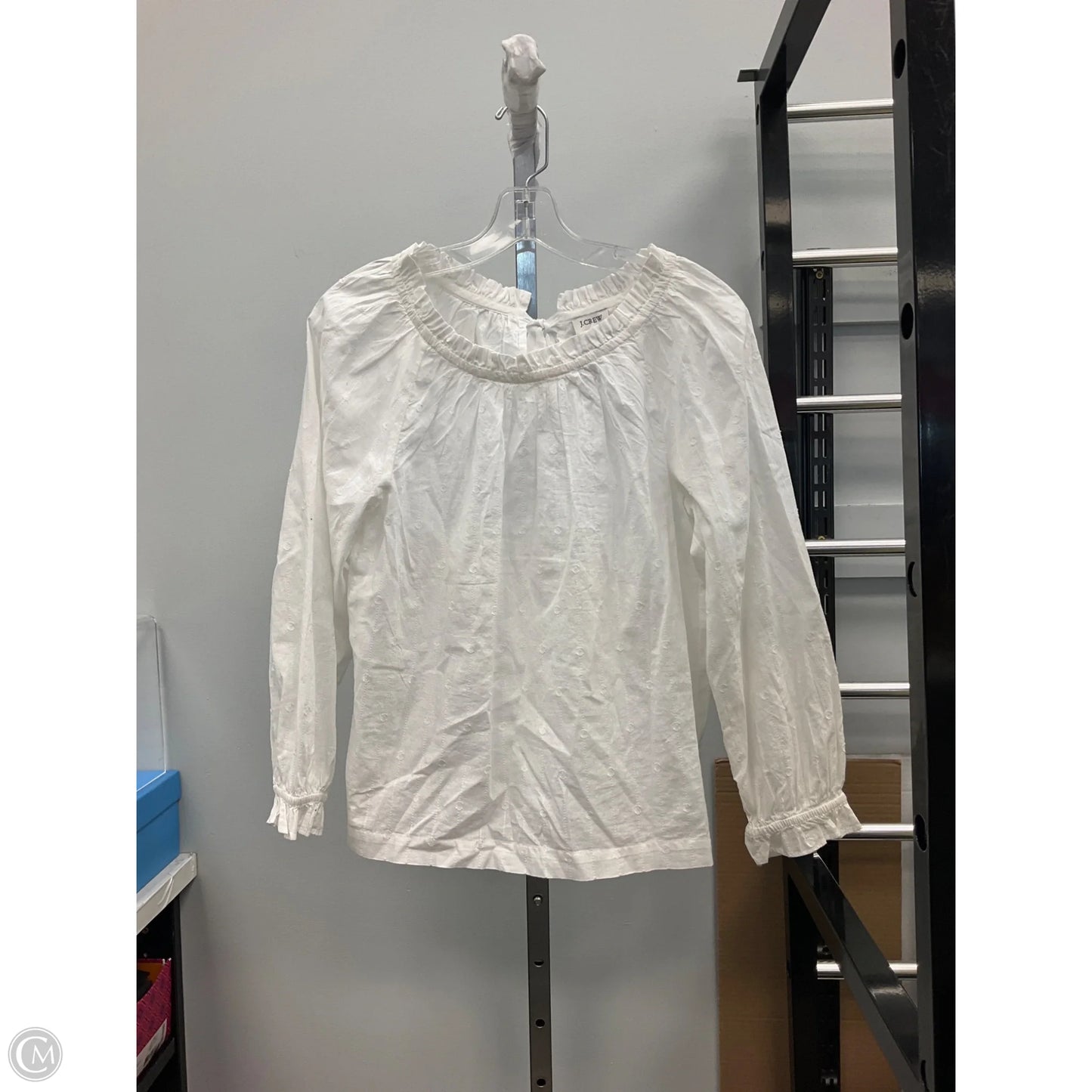 Top Long Sleeve By J. Crew In White, Size: Xs