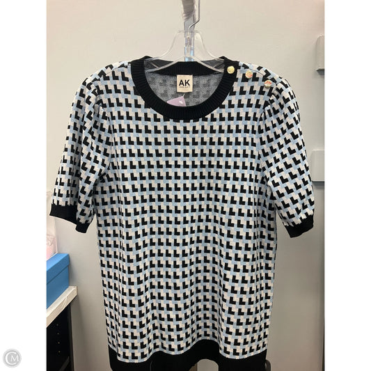 Top Short Sleeve By Anne Klein In Multi-colored, Size: L
