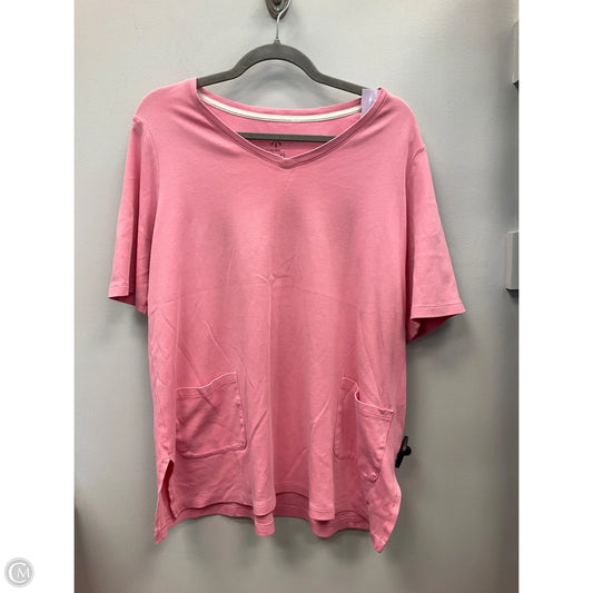 Top Short Sleeve By Isaac Mizrahi Live Qvc In Pink, Size: L