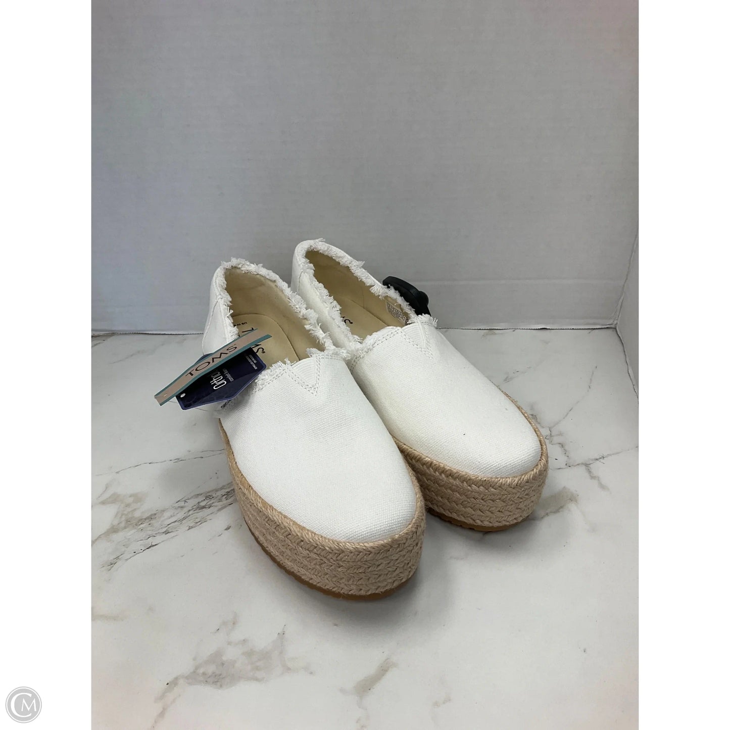 Shoes Heels Platform By Toms In White, Size: 8