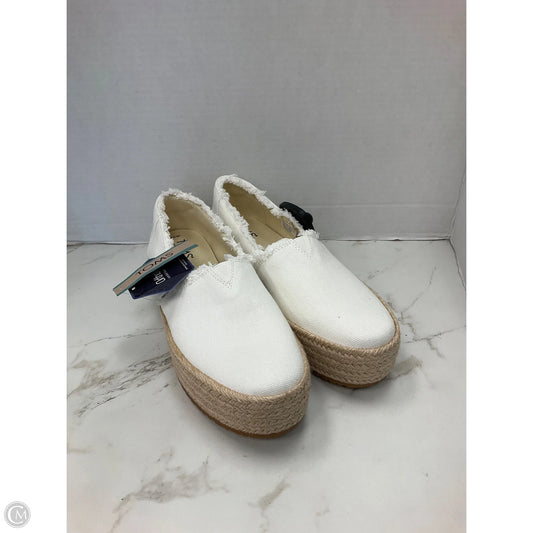 Shoes Heels Platform By Toms In White, Size: 8