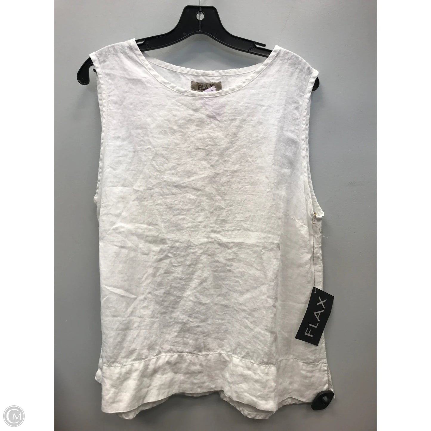 Top Sleeveless By Flax In White, Size: M