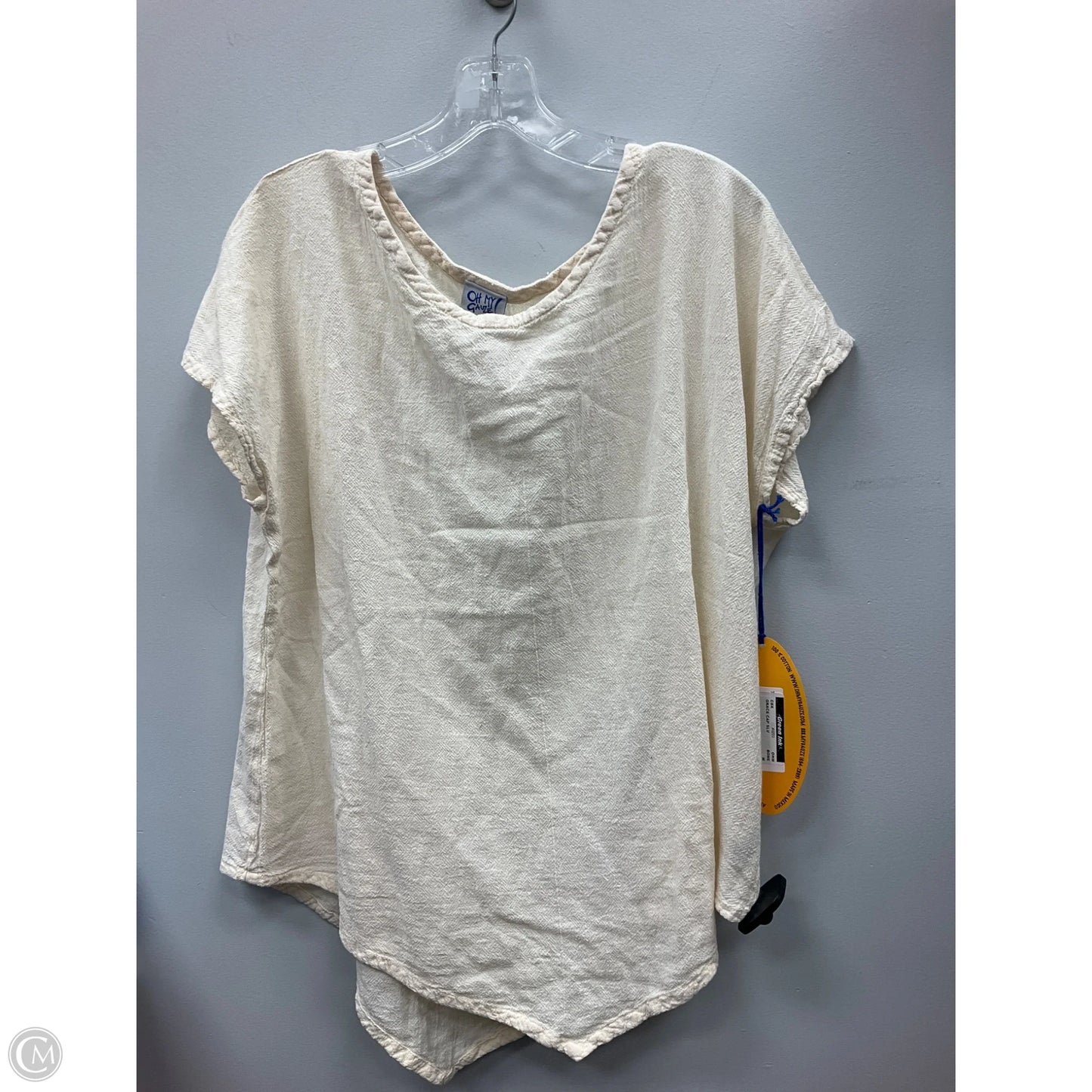 Top Short Sleeve By Oh My Gauze In Cream, Size: L