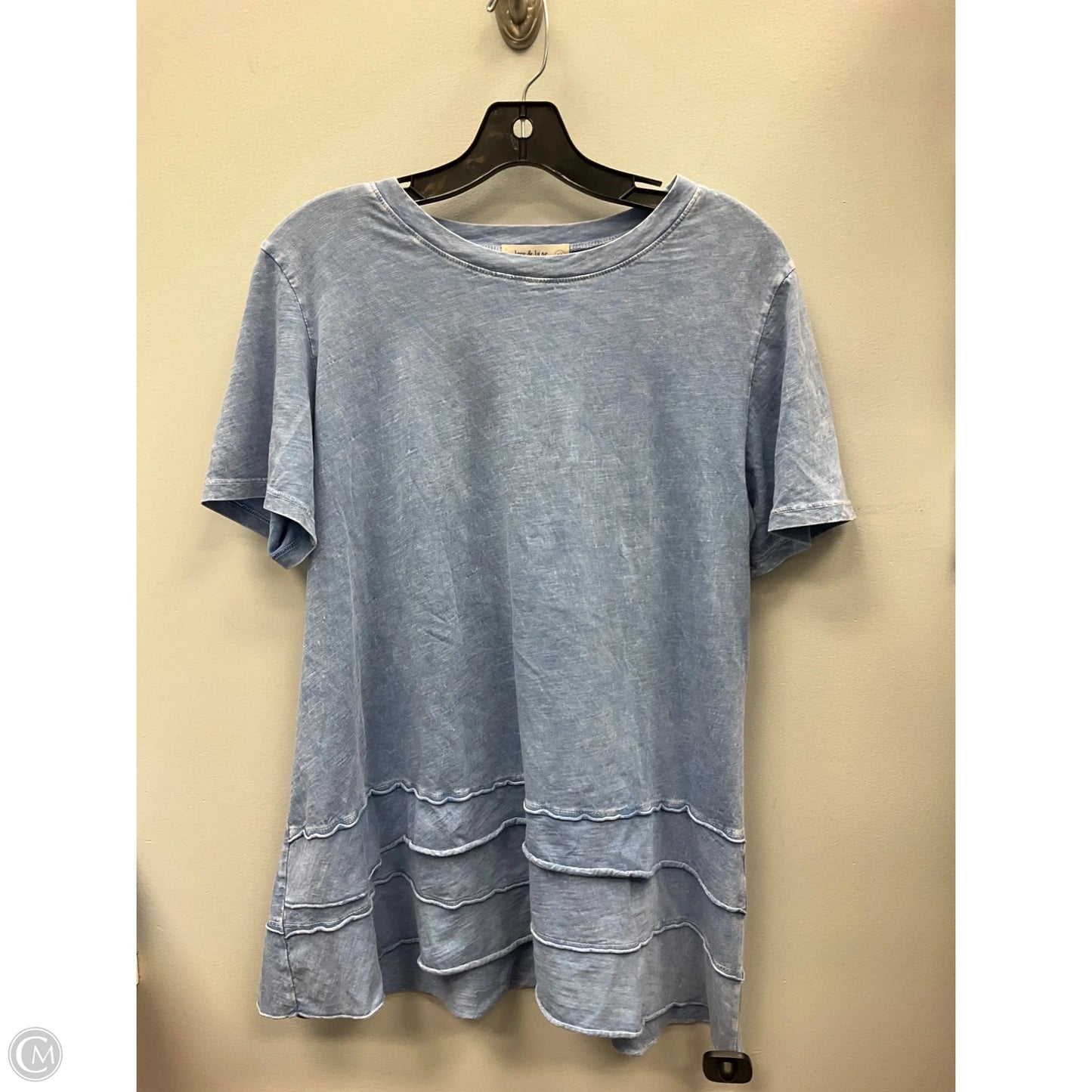 Top Short Sleeve By Jess And Jane In Blue, Size: M