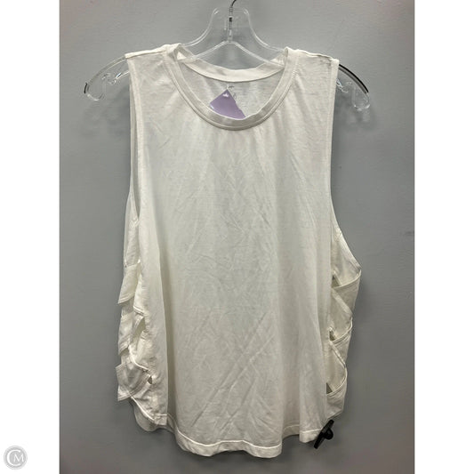 Top Sleeveless By Gaiam In Ivory, Size: S