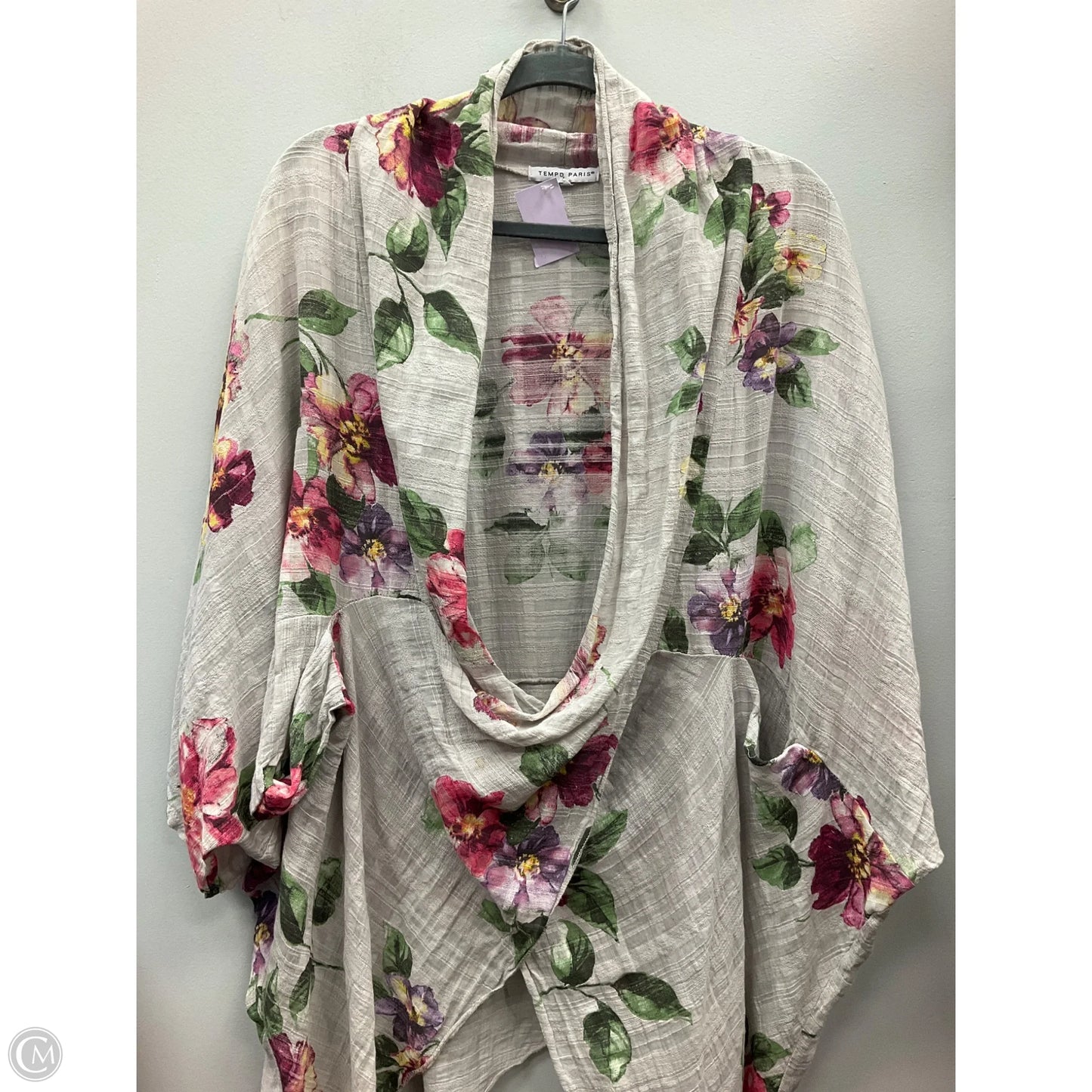 Top Short Sleeve By Tempo Paris In Floral Print, Size: M
